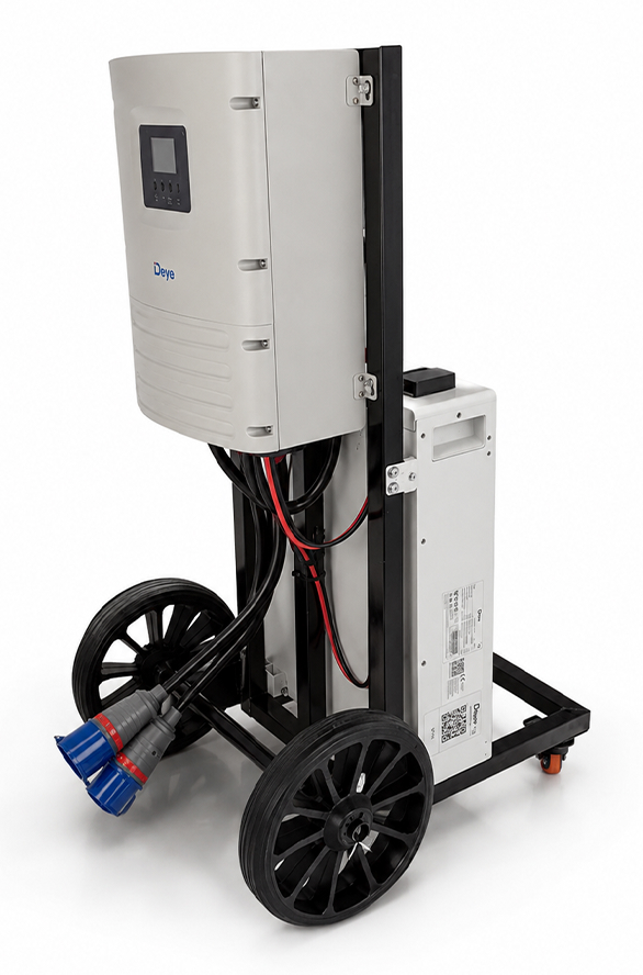 Gerador solar portátil Deye · 6 kW · 1 bateria · sem módulos