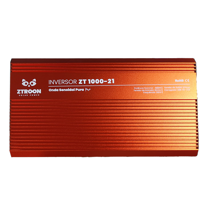 Inversor senoidal ZTROON ZT1000-21 · 1.000 W · 24 V / 127 V