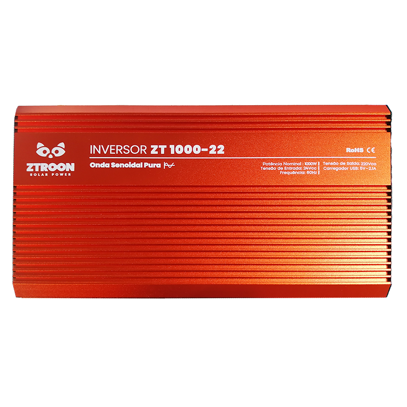 Inversor senoidal ZTROON ZT1000-22 · 1.000 W · 24 V / 220 V