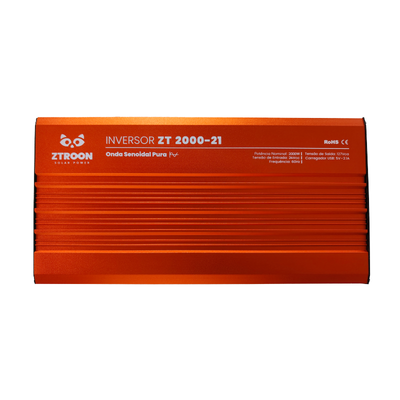 Inversor senoidal ZTROON ZT2000-21 · 2.000 W · 24 V / 127 V