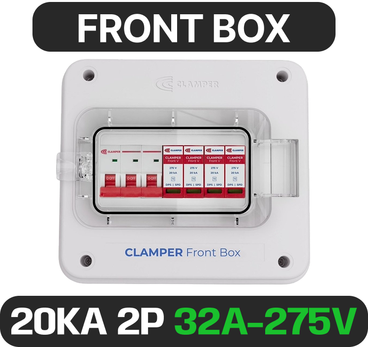 Front Box CLAMPER · 275 V · 32 A · 2P