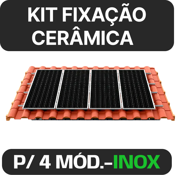 Kit para telha cerâmica com prolongador · 4 módulos