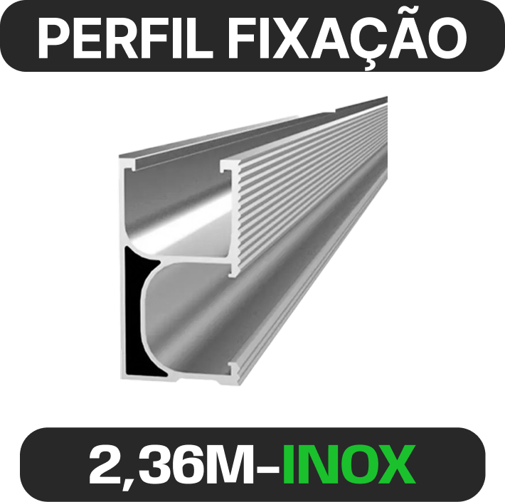 Perfil para fixação de módulos · 27,8 × 45 mm · 2,36 m