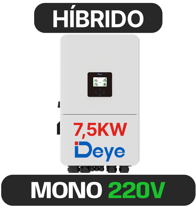 Inversor híbrido Deye · 7,5 kW · 220 V