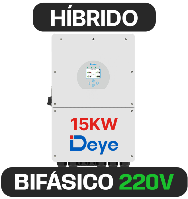 Inversor híbrido Deye SUN-15KW-SG01LP2-US-AM3 · 15 kW · 127/220 V